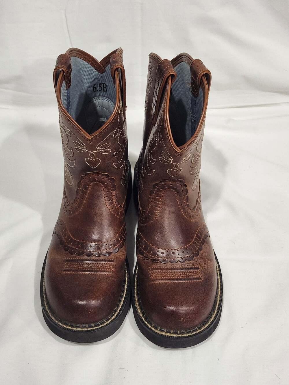 Ariat Women's Fatbaby Western Cowboy Boots in Brown Leather